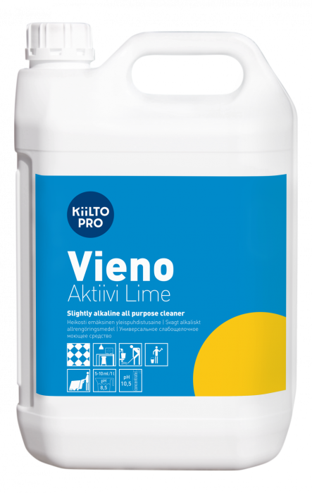 Vieno Aktiivi Lime слабощелочное универсальное чистящее средство, KiiltoClean (5 л.)